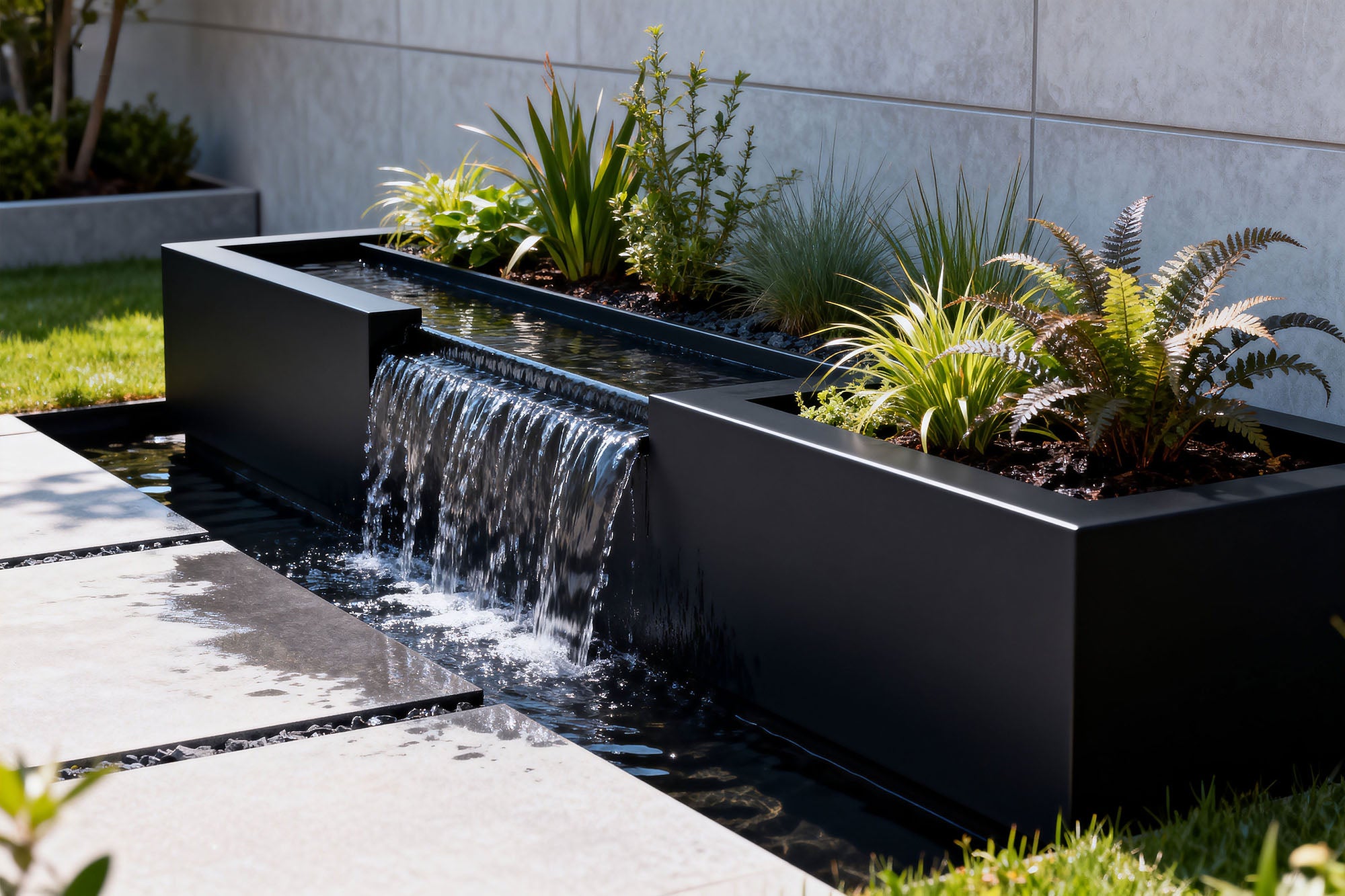 Signature Matte Black Water Planter