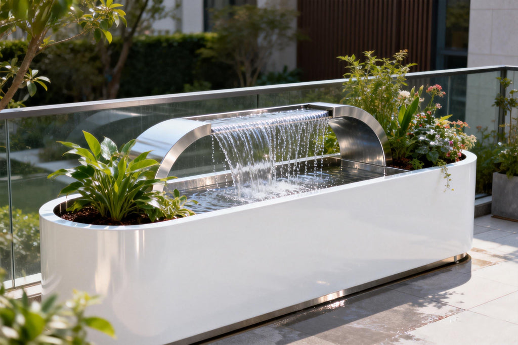 Zen Arch: Modern Cascading Water Feature Planter