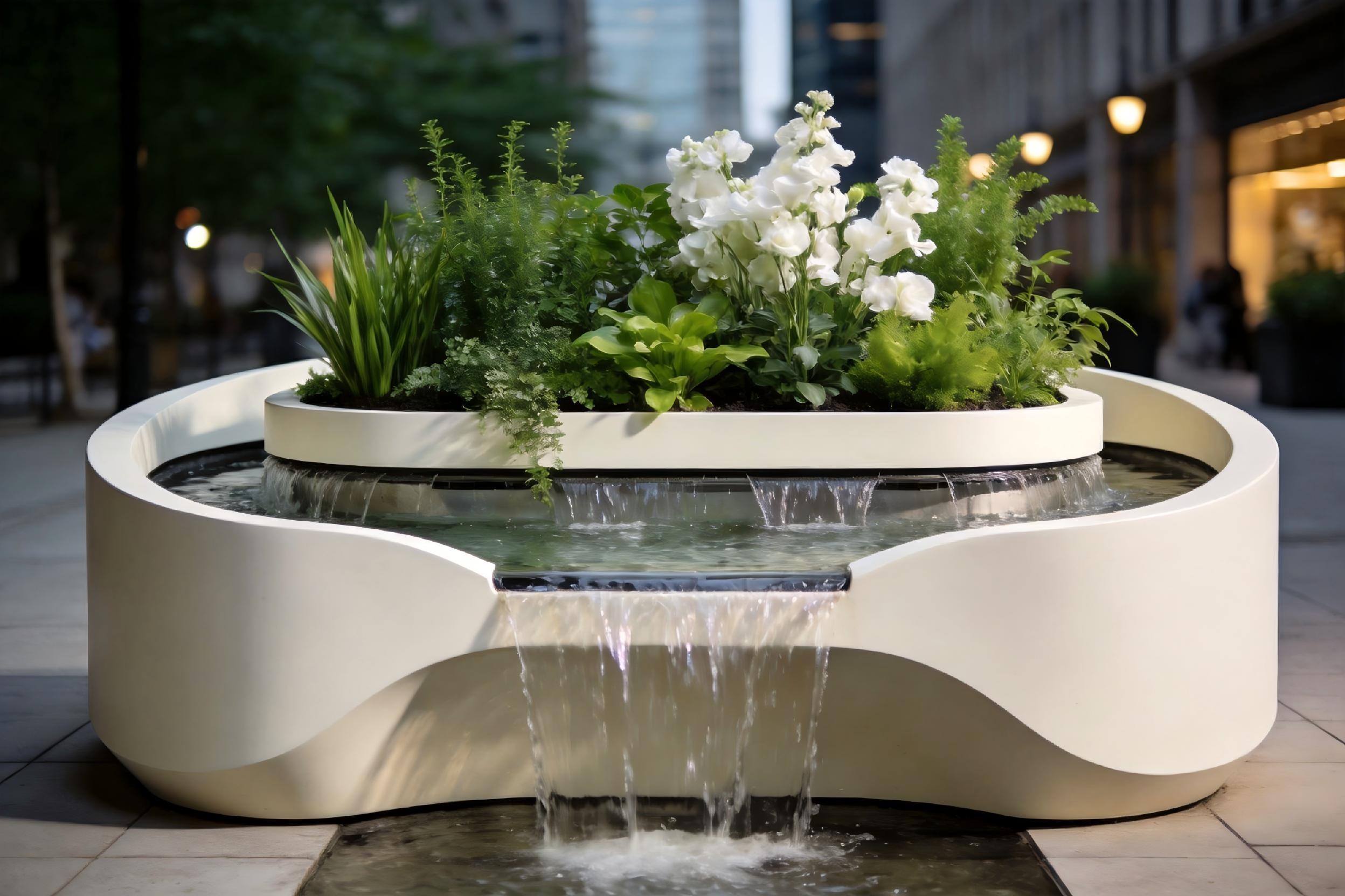 Architectural Water Feature & Planter
