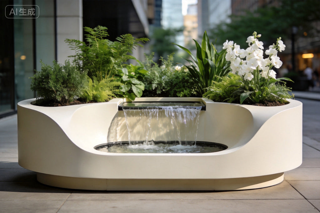 Matte Black Aviation-Grade Stainless Steel Waterfall Planter
