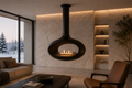 OrbitVue: The Future of Fireplace Aesthetics