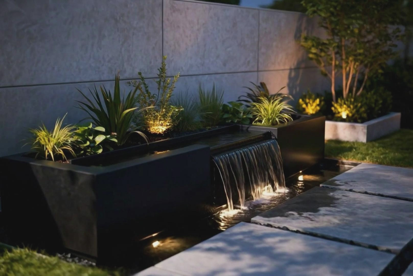 Signature Matte Black Water Planter
