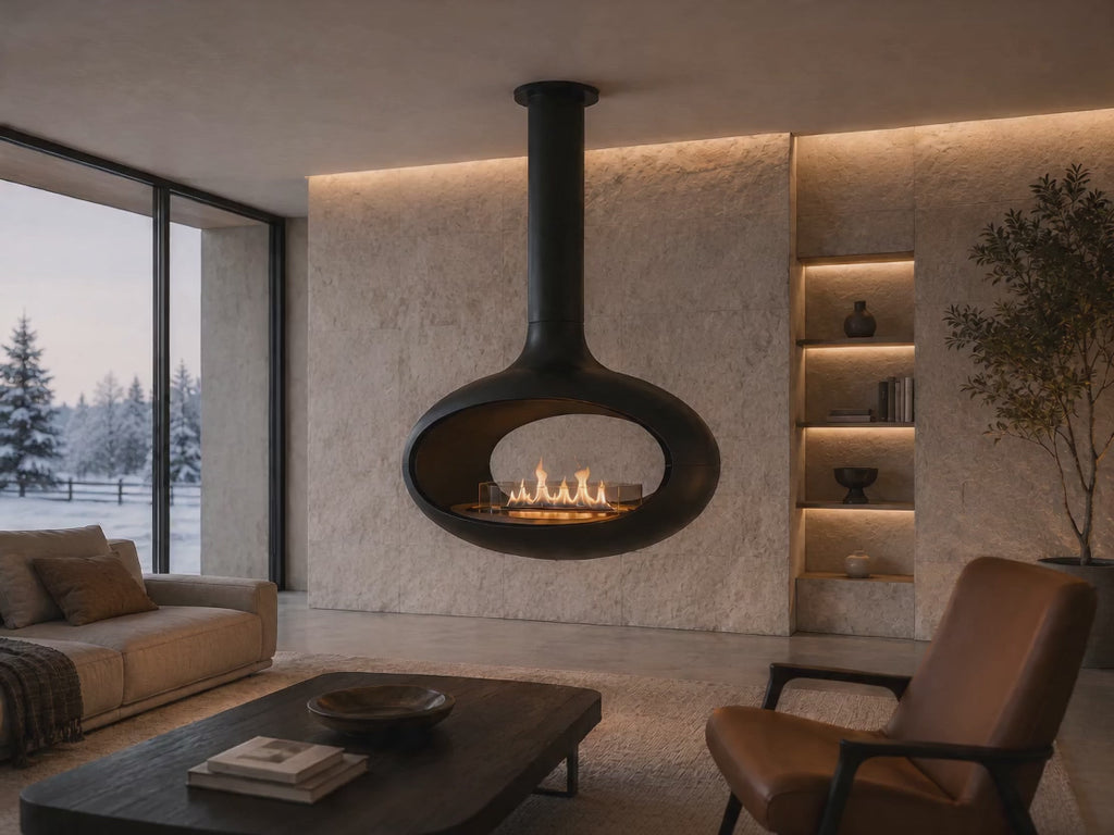OrbitVue: The Future of Fireplace Aesthetics