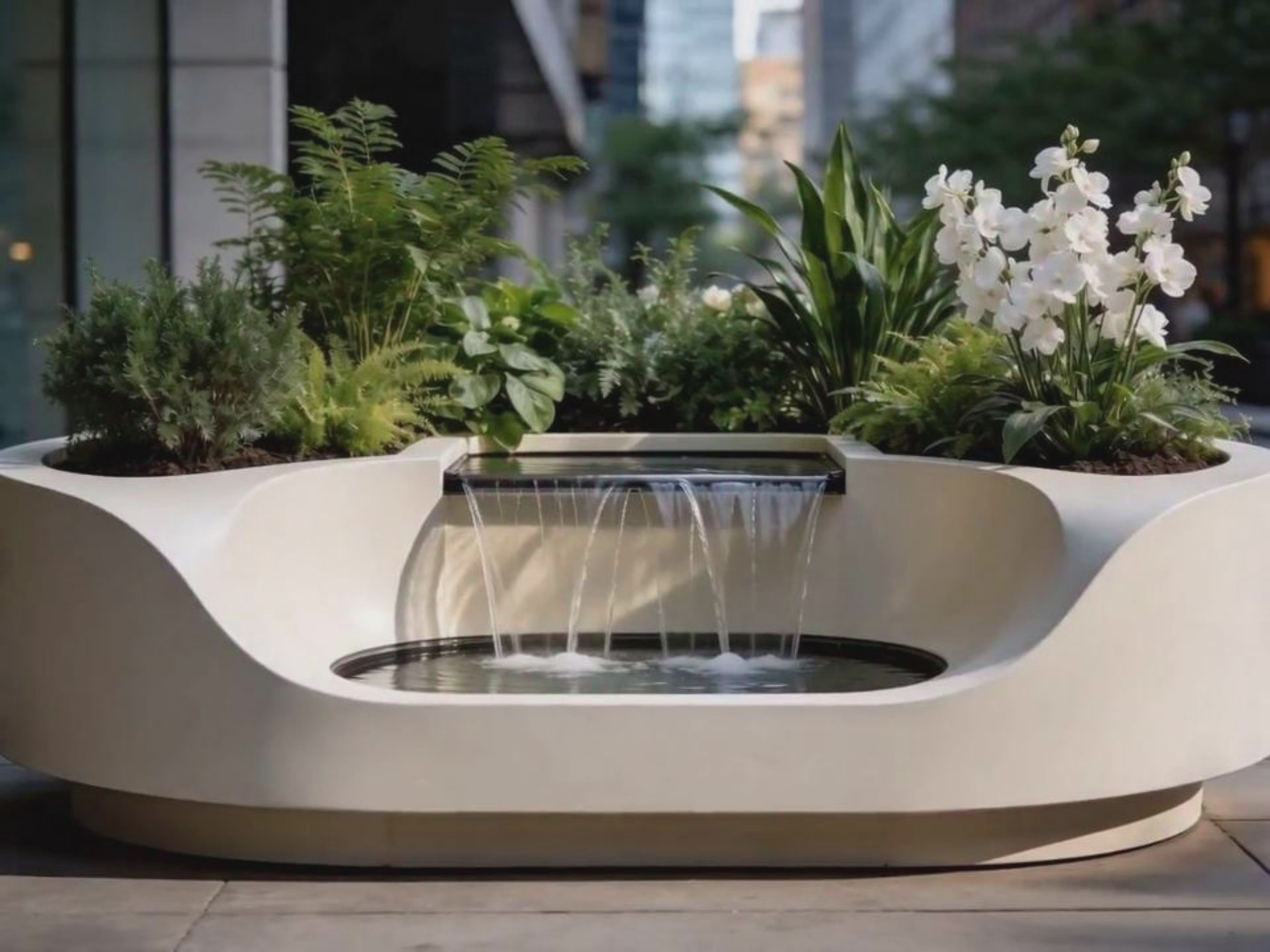 Matte Black Aviation-Grade Stainless Steel Waterfall Planter